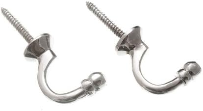 10 X Chrome-Plated Ball End Curtain Tie Backs, 40mm - Set of 2